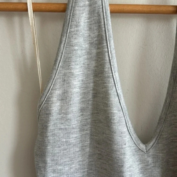 Anthropologie Saturday Sunday gray stretchy pullover Halter Maxi Dress sz small - Picture 5 of 8
